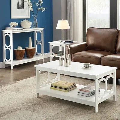 Kirkland's Octagon Single Shelf Console Table In White