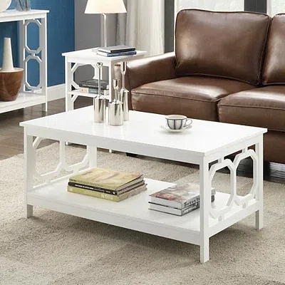 Kirkland's Octagon Single Shelf Coffee Table In White