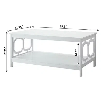 Kirkland's Octagon Single Shelf Coffee Table In White