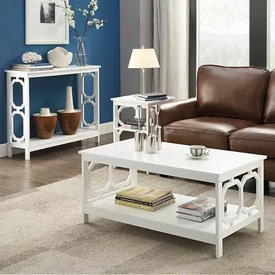 Kirkland's Octagon Single Shelf Coffee Table In White