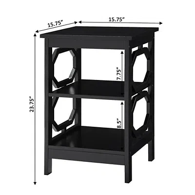 Kirkland's Octagon 2-shelf Accent Table In Black