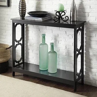 Kirkland's Octagon Single Shelf Console Table In Black