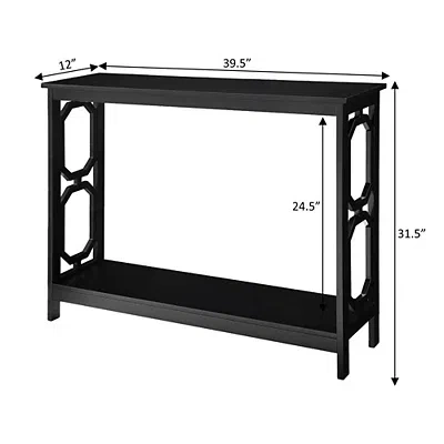 Kirkland's Octagon Single Shelf Console Table In Black