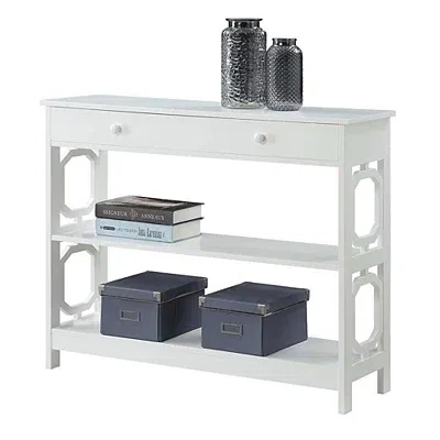 Kirkland's Octagon 2-shelf Console Table In White