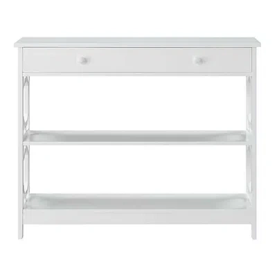 Kirkland's Octagon 2-shelf Console Table In White