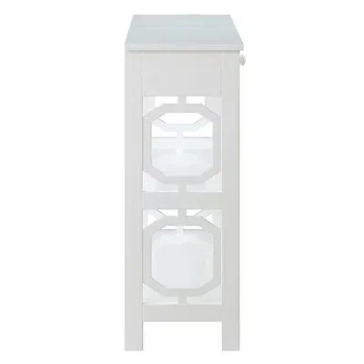 Kirkland's Octagon 2-shelf Console Table In White