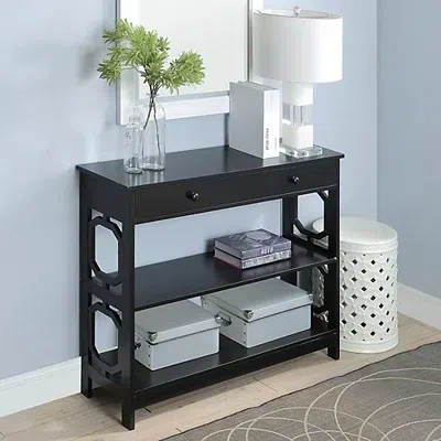 Kirkland's Octagon 2-shelf Console Table In Black