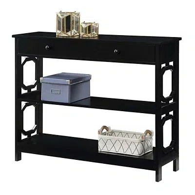 Kirkland's Octagon 2-shelf Console Table In Black