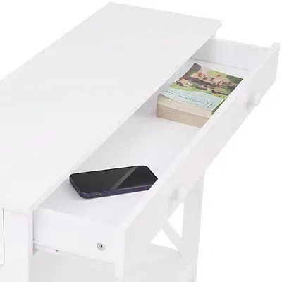 Kirkland's X-frame 2-shelf Console Table In White