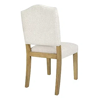 Kirkland's Upholstered Open Back Dining Chair In White