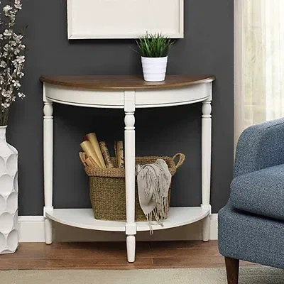 Kirkland's Davis Half Round Console Table In White