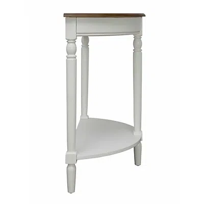 Kirkland's Davis Half Round Console Table In White