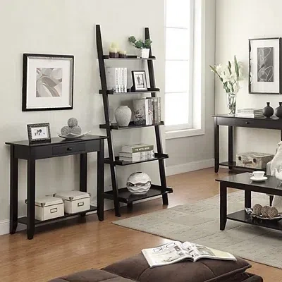 Kirkland's Slim Black Single Drawer Console Table In Black