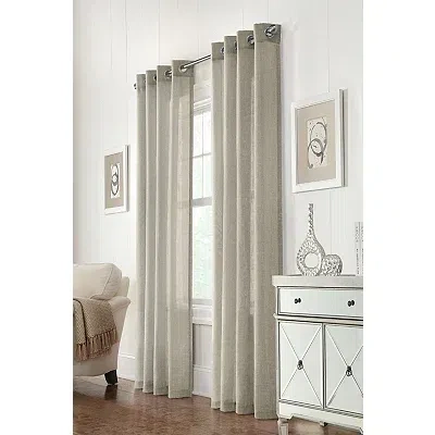 Kirkland's Linen Light Filtering Curtain Panel In Gray