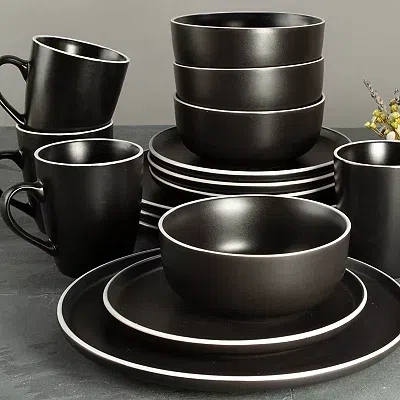 Kirkland's Dinnerware Set In Black