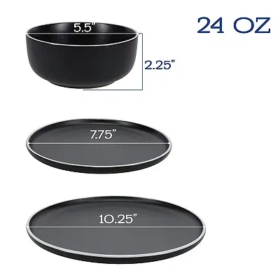 Kirkland's Dinnerware Set In Black