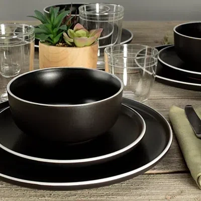 Kirkland's Dinnerware Set In Black