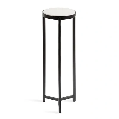 Kirkland's Angular Marble Accent Table In Black