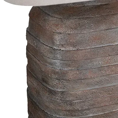 Kirkland's Textured Rectangle Shade Table Lamp In White