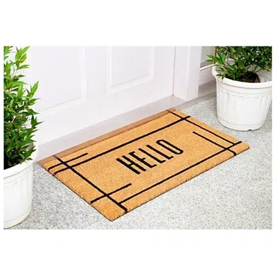 Kirkland's Hello Natural Linear Doormat In Multi