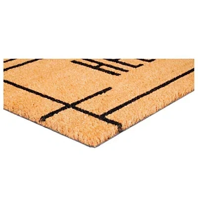 Kirkland's Hello Natural Linear Doormat In Multi