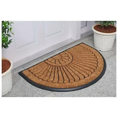 Kirkland's Shell Arch Pattern Doormat In Brown