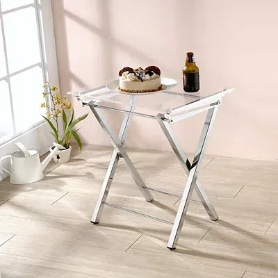 Kirkland's Acrylic Folding Tv Tray Tables In Transparent