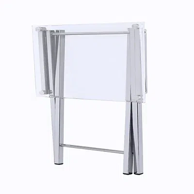 Kirkland's Acrylic Folding Tv Tray Tables In Transparent