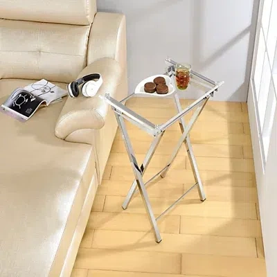 Kirkland's Acrylic Folding Tv Tray Tables In Transparent