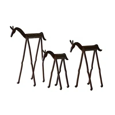 Kirkland's Forged Iron Horse Figurines In Brown