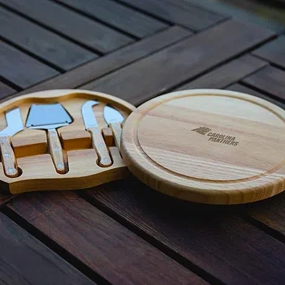 Kirkland's Carolina Panthers Cheese Board And Tool Set In Brown