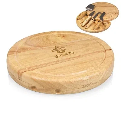 Kirkland's New Orleans Saints Cheese Board And Tool Set In Brown