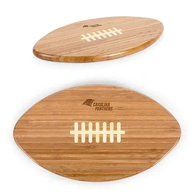 Kirkland's Carolina Panthers Bamboo Football Cutting Board In Brown