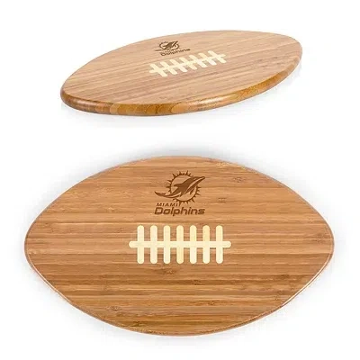 Kirkland's Miami Dolphins Bamboo Football Cutting Board In Brown