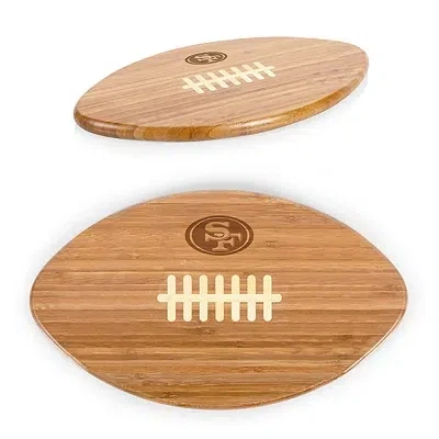 Kirkland's San Francisco 49ers Bamboo Football Cutting Board In Brown