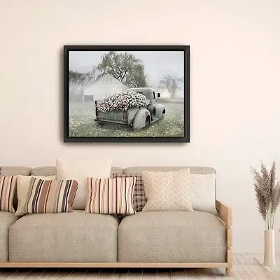 Kirkland's Flower Truck Framed Canvas Print In Multi