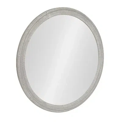 Kirkland's Round Gray Mansell Wood Wall Mirror In Gray