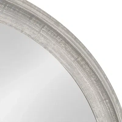 Kirkland's Round Gray Mansell Wood Wall Mirror In Gray