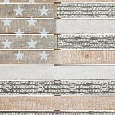 Kirkland's Distressed Wood American Flag Wall Plaque In Multi