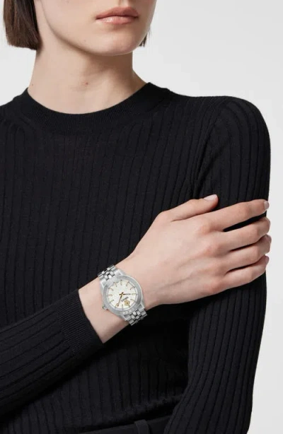 Versace V-code Bracelet Watch, 36mm In Metallic