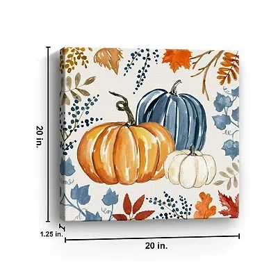 Kirkland's Autumn Pumpkins Canvas Art Print In Multi