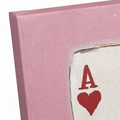 Kirkland's Playing Card Canvas Art Print In Pink