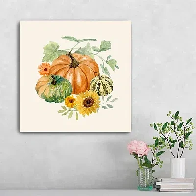 Kirkland's Autumn Pumpkin Patch Canvas Art Print In Multi