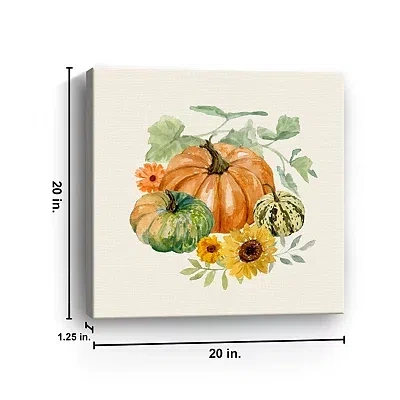 Kirkland's Autumn Pumpkin Patch Canvas Art Print In Multi