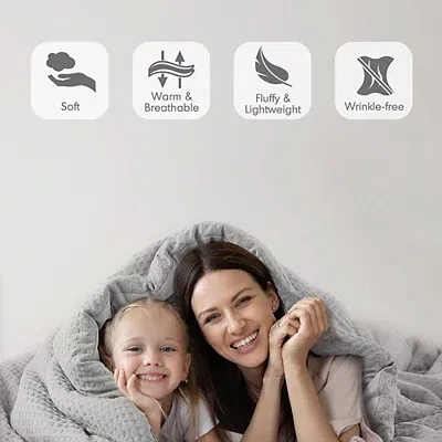 Kirkland's Waffle Weave Twin/twin Xl Comforter Set In Gray