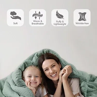 Kirkland's Waffle Weave Twin/twin Xl Comforter Set In Green