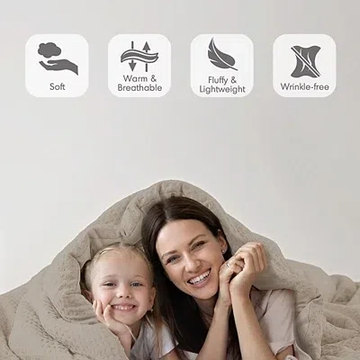 Kirkland's Neutral Waffle Weave Twin/twin Xl Comforter Set In Brown