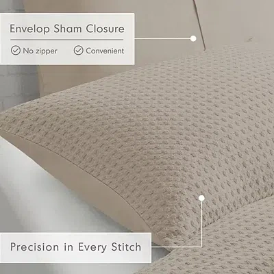 Kirkland's Neutral Waffle Weave Twin/twin Xl Comforter Set In Brown