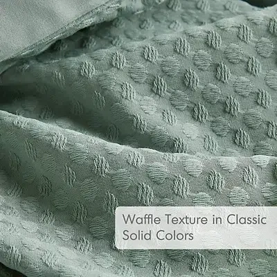 Kirkland's Waffle Weave Twin/twin Xl Comforter Set In Green