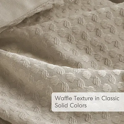 Kirkland's Neutral Waffle Weave Twin/twin Xl Comforter Set In Brown